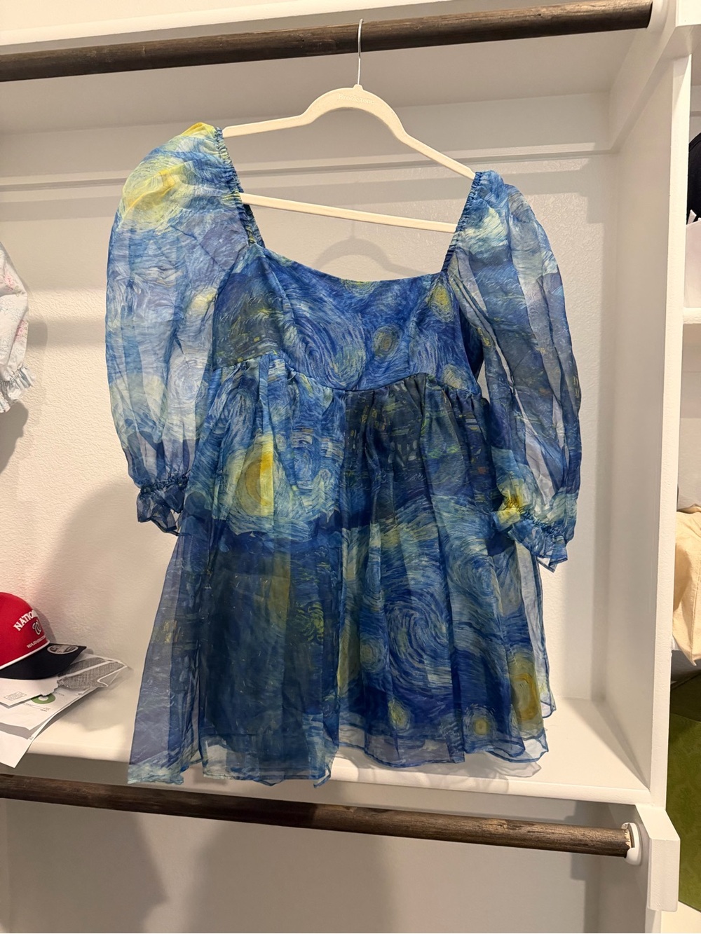 The Starry Sky Puff Sleeve Dress - Picture 2 of 2